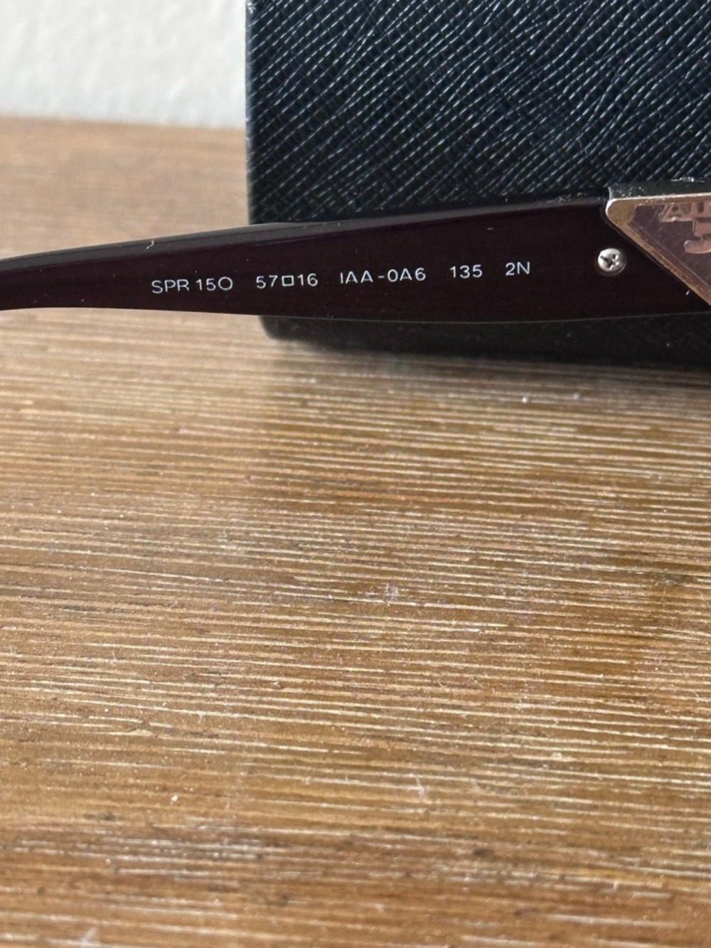 ✨ PRADA Oversized Minimalist Sunglasses • Deep Burgundy Wine • SPR 15O - Picture 6 of 6